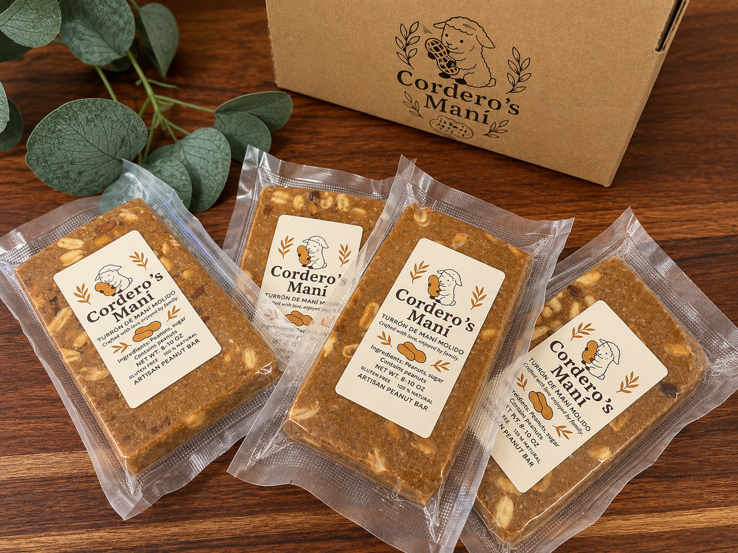 Turrón de Maní Molido Cubano - 4-Pack (Free Shipping)